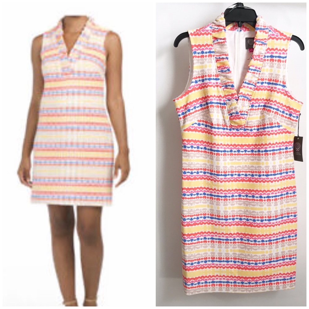 Vince Camuto Sleeveless Yellow Shift Dress Size 10